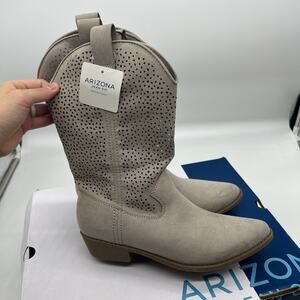 Arizona Jean Co Womens Western Heel Booties Brown Boots Size 7.5